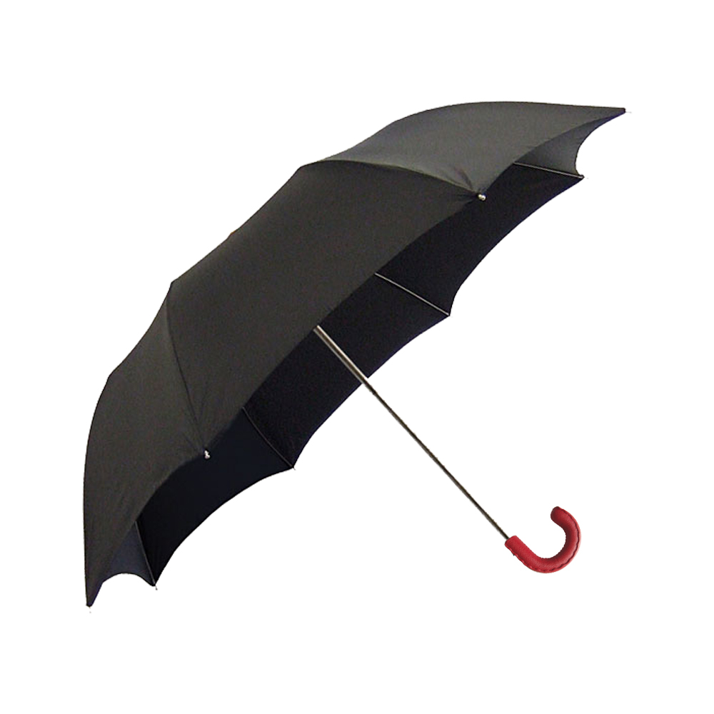 Klassik-Regenschirm CM07-NXT-BA, schwarz, Griff in Rot