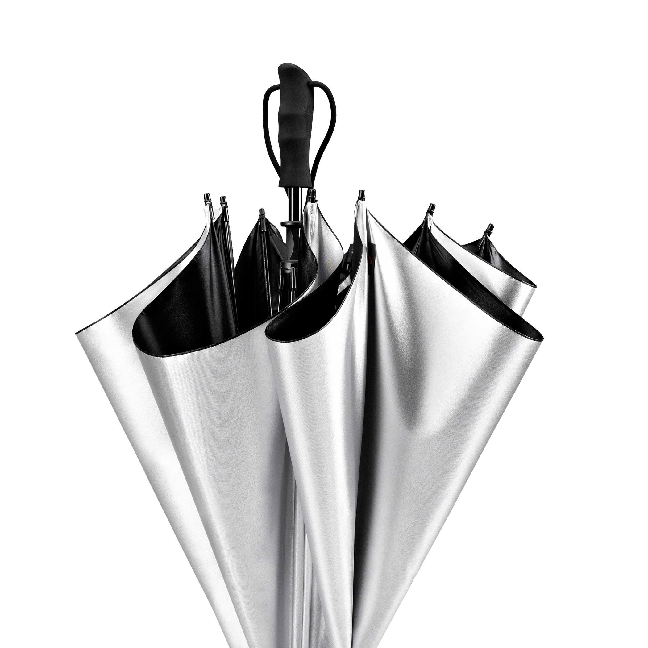 Trekking-Regenschirm Swing backpack, silber, UV-Schutz 50+
