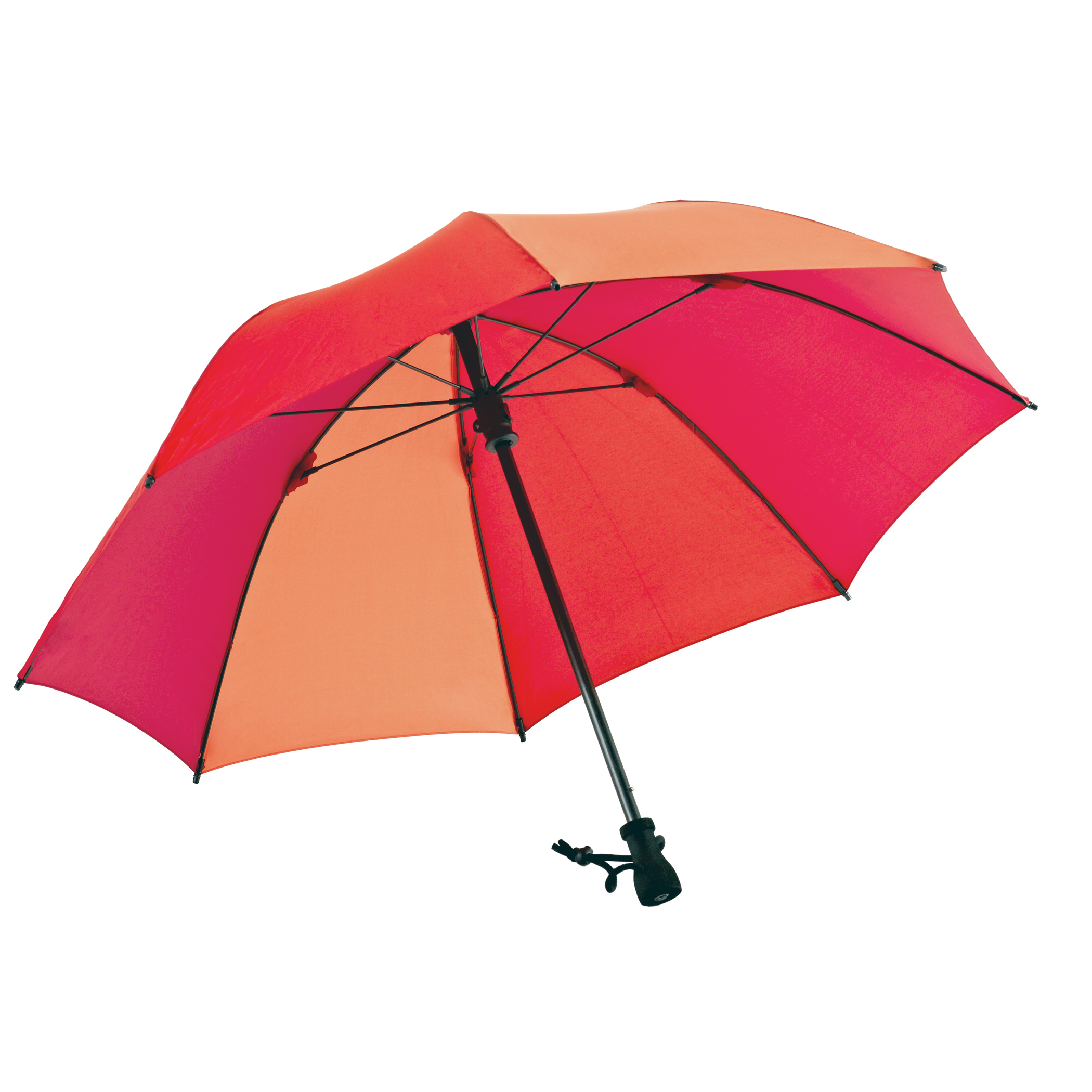 Trekking umbrella birdiepal outdoor, orange / red, stick umbrella, extremely sturdy, stormproof
