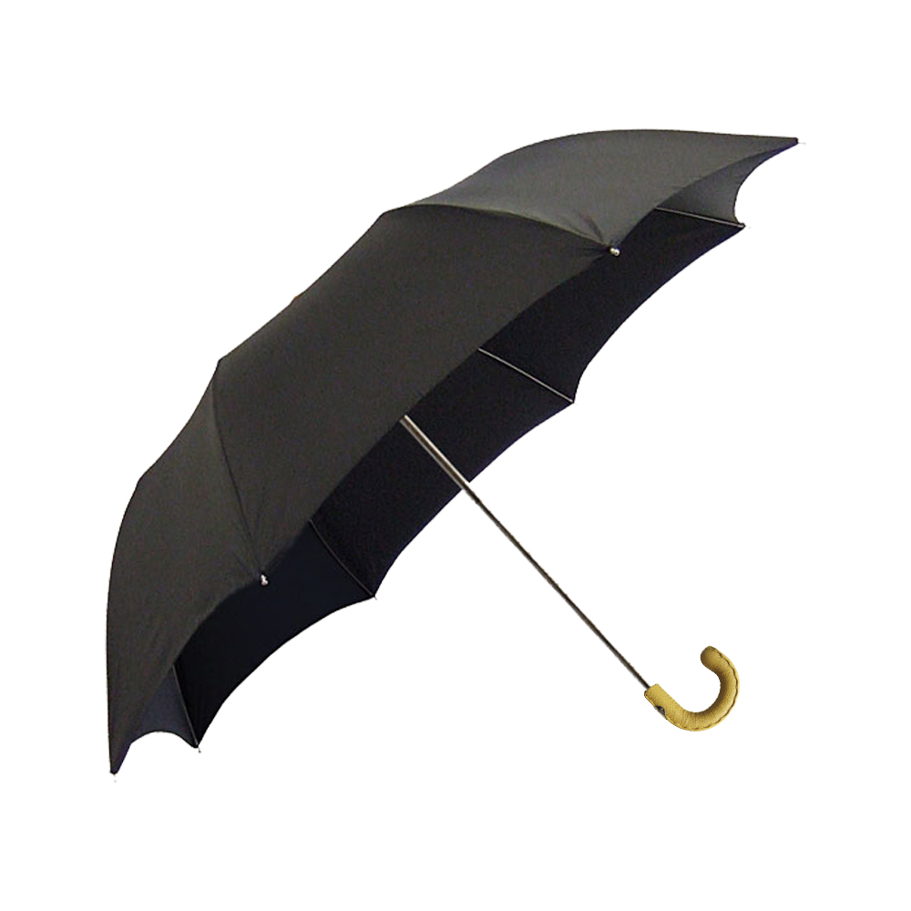 Klassik-Regenschirm CM07-NXT-BA, schwarz, Griff in Gelb