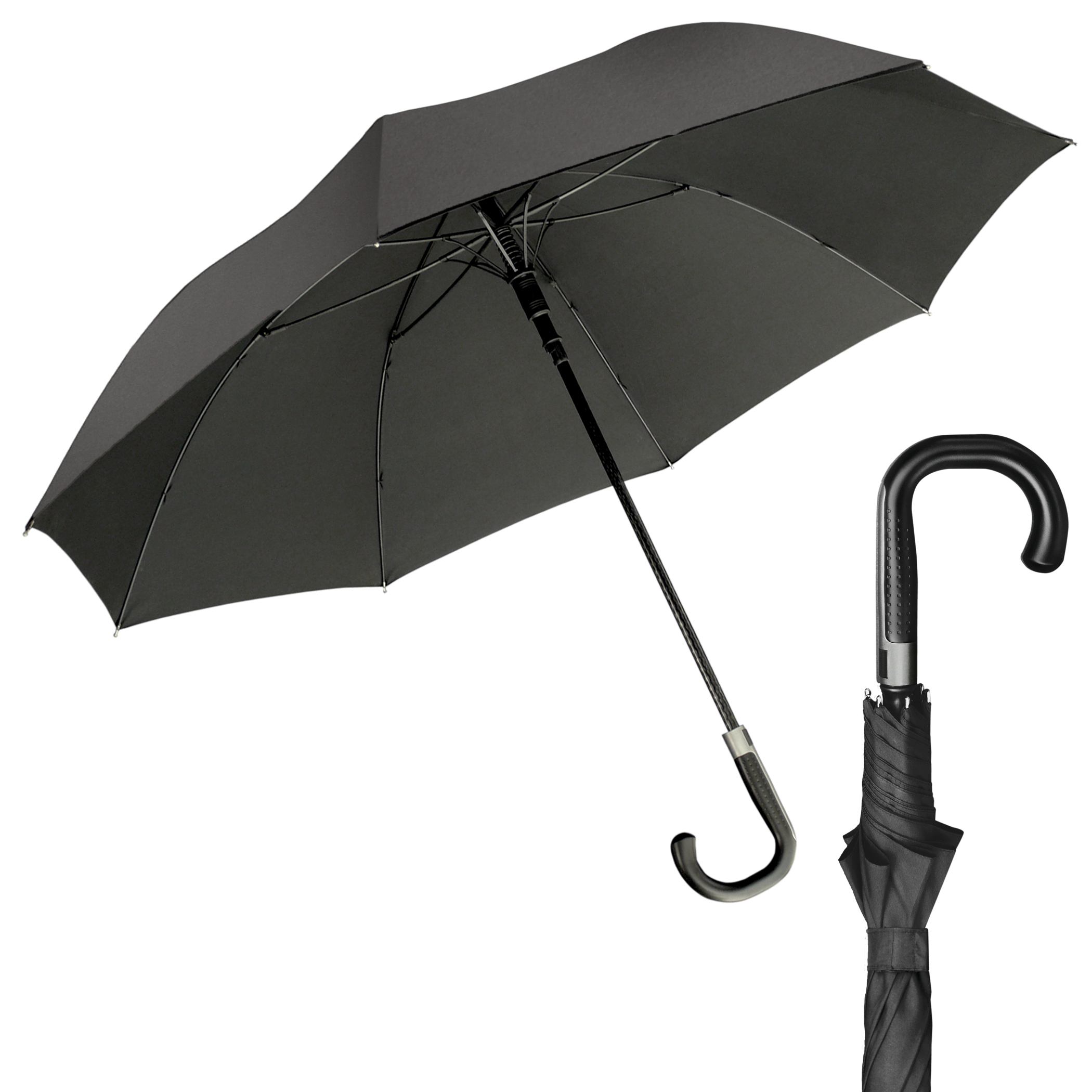 City-Regenschirm Der Sportlich-Elegante, schwarz, Partnerschirm, extra großes Dach, Automatik