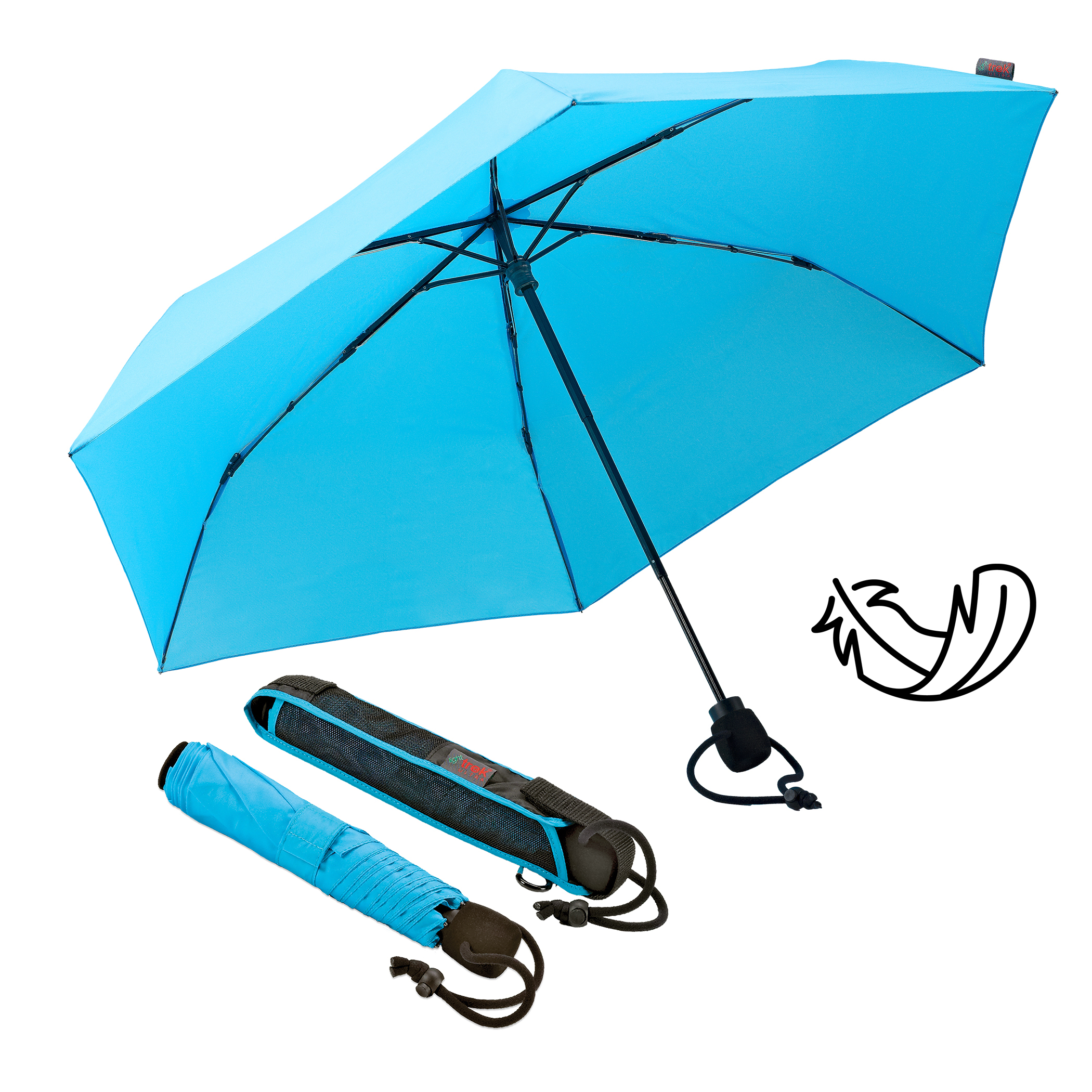 Parapluie droit classic Blunt bleu marine résistant aux fortes rafales de  vent