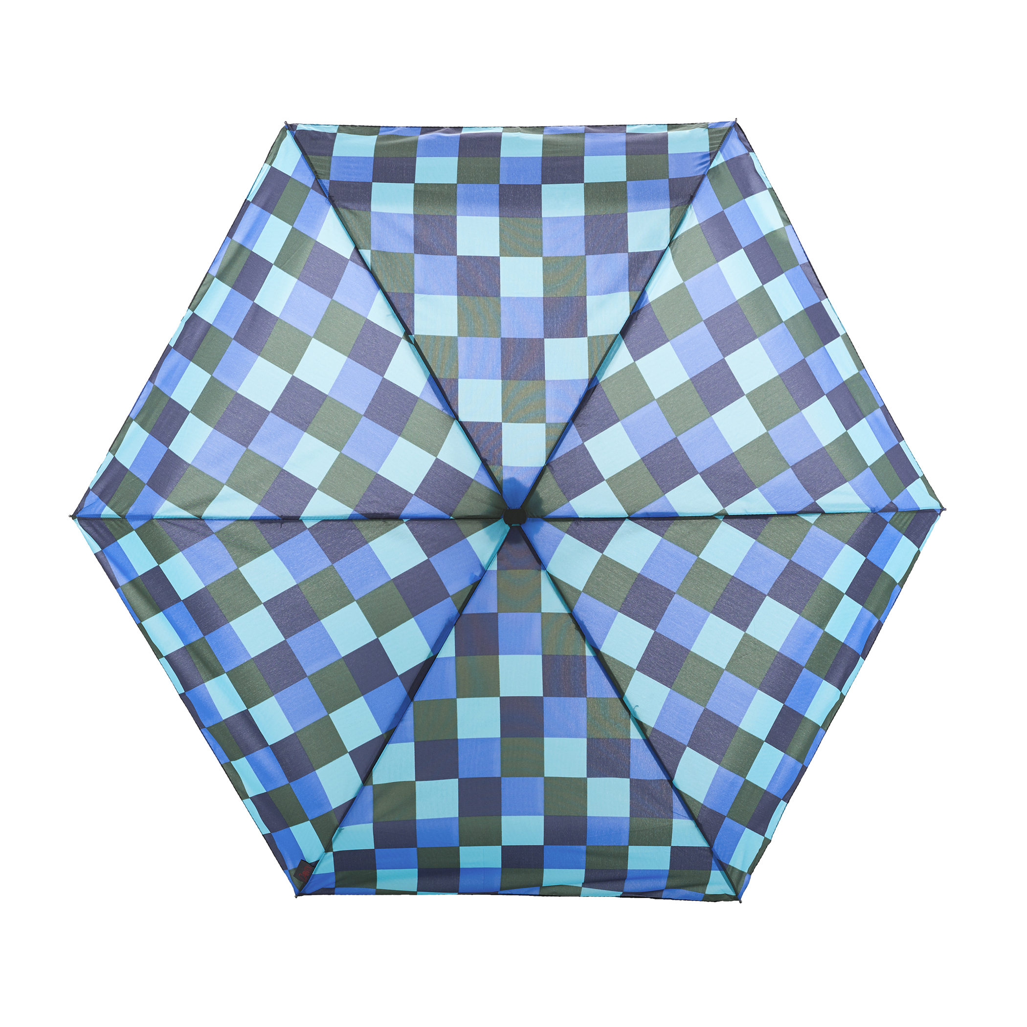 Trekking umbrella Dainty, blue / green plaid