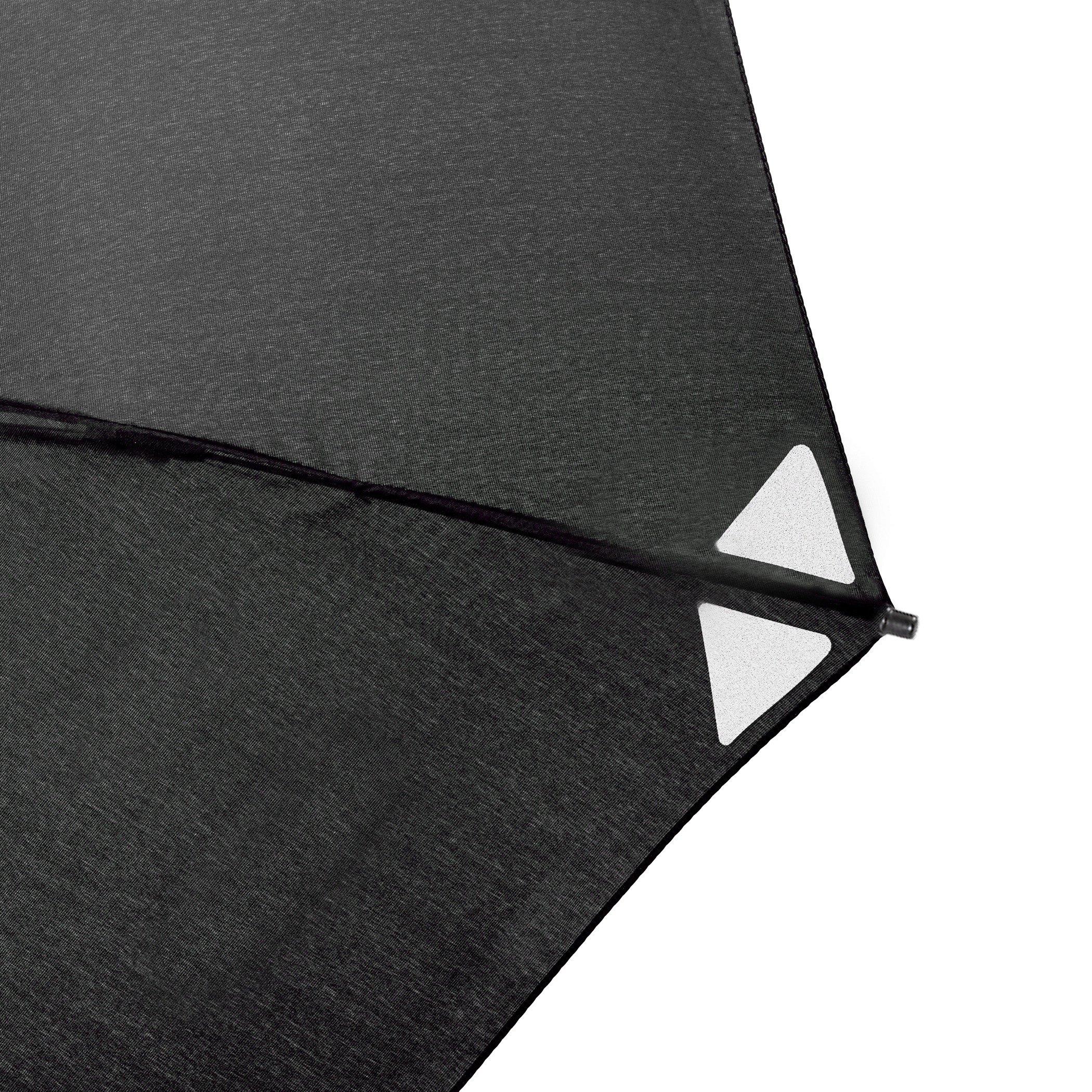 Trekking-Regenschirm Swing, schwarz, mit Reflektoren