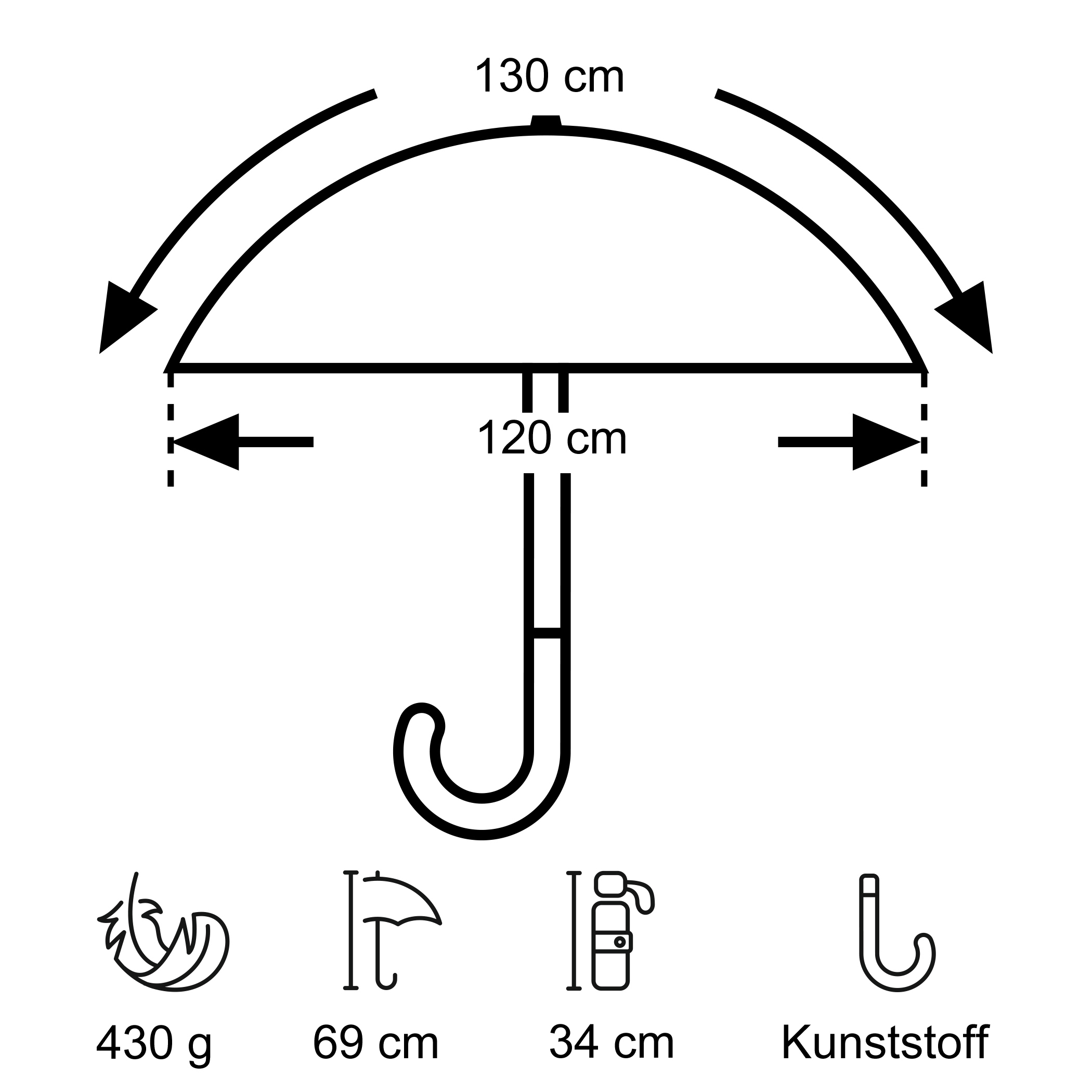 EuroSchirm | City-Regenschirm 3432 | Online kaufen