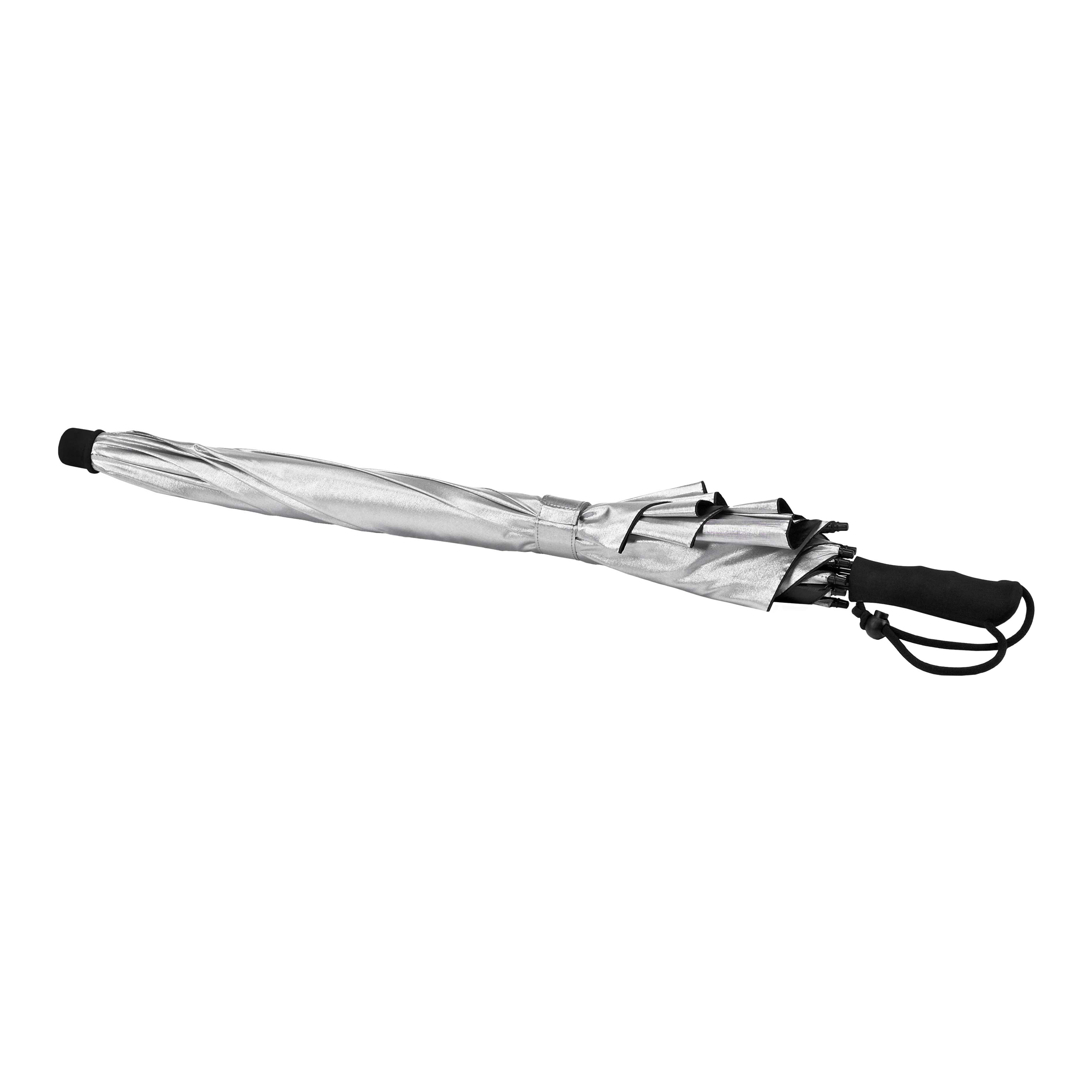 Trekking-Regenschirm Swing backpack, silber, UV-Schutz 50+