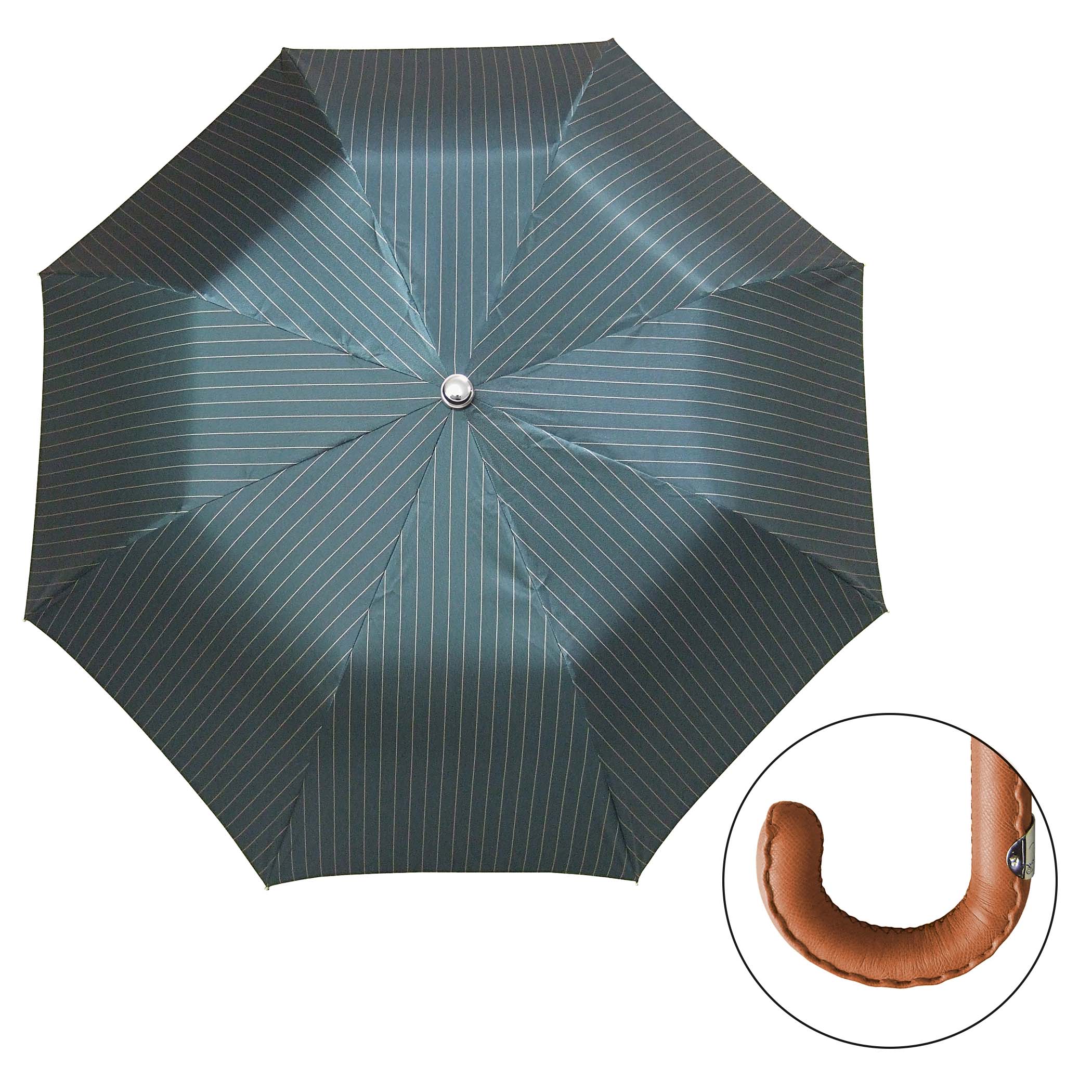 Classic umbrella CM07-NL, green / beige striped