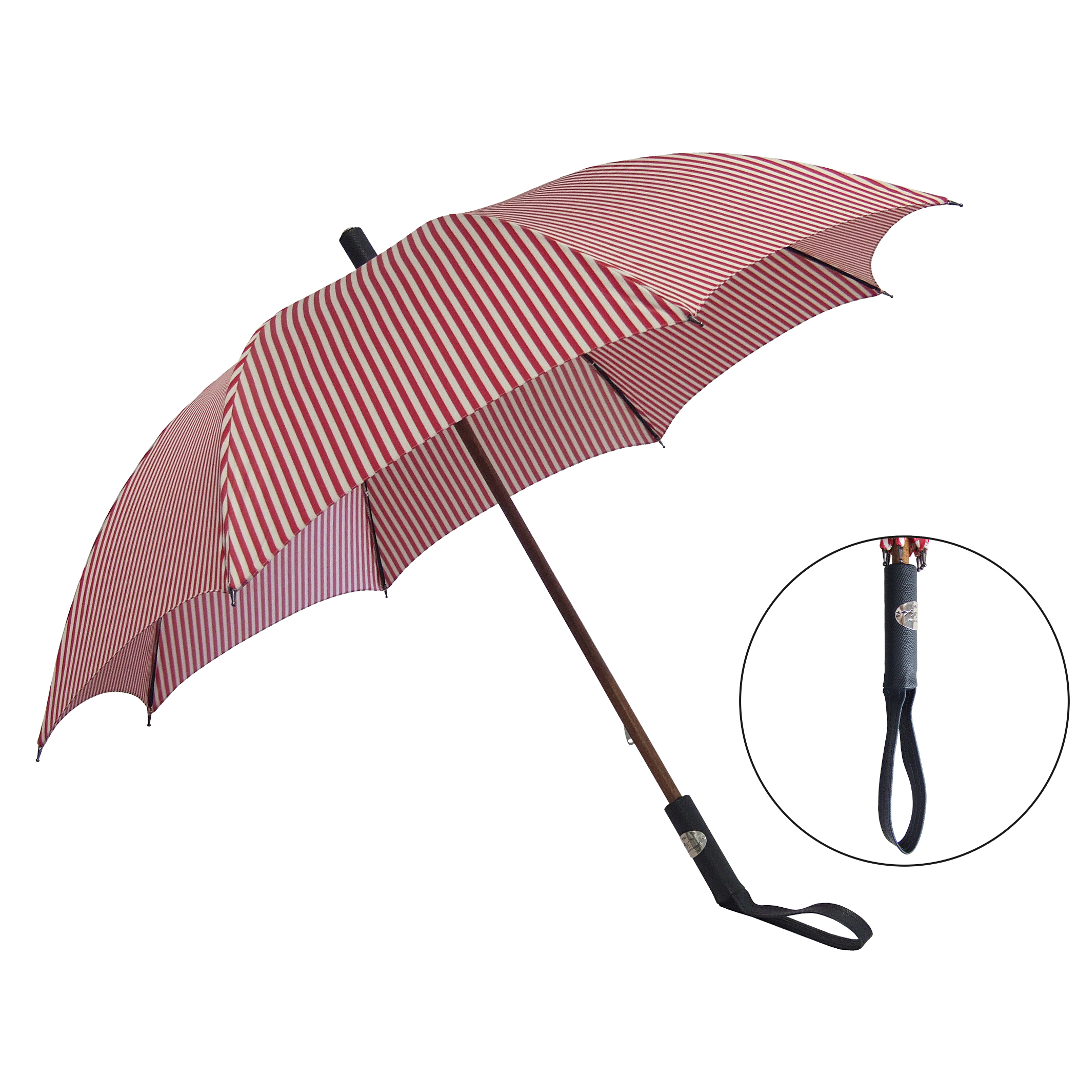 Classic umbrella CM06-BL, red / white striped Classic umbrella CM06-BL, red / white striped