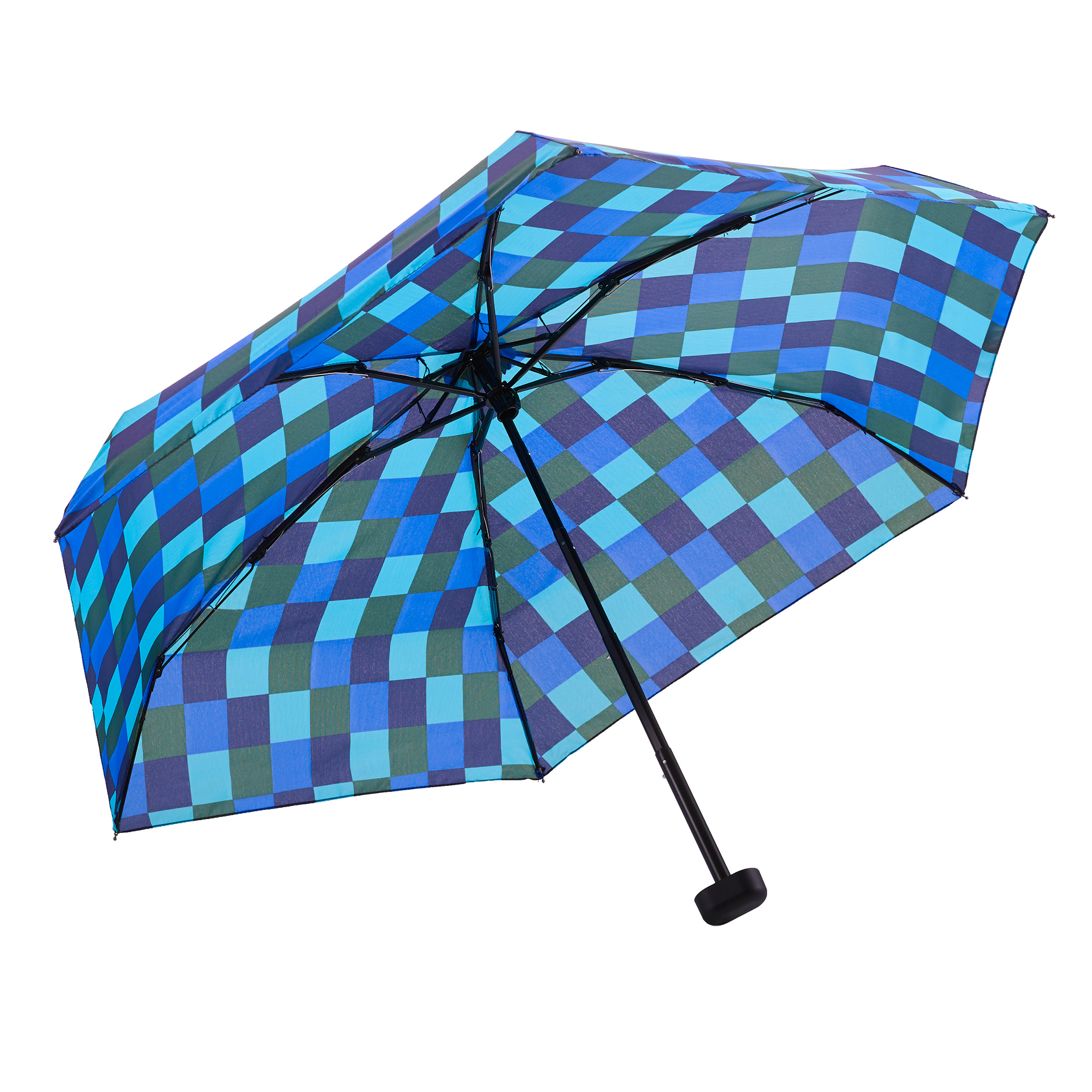 Trekking umbrella Dainty, blue / green plaid