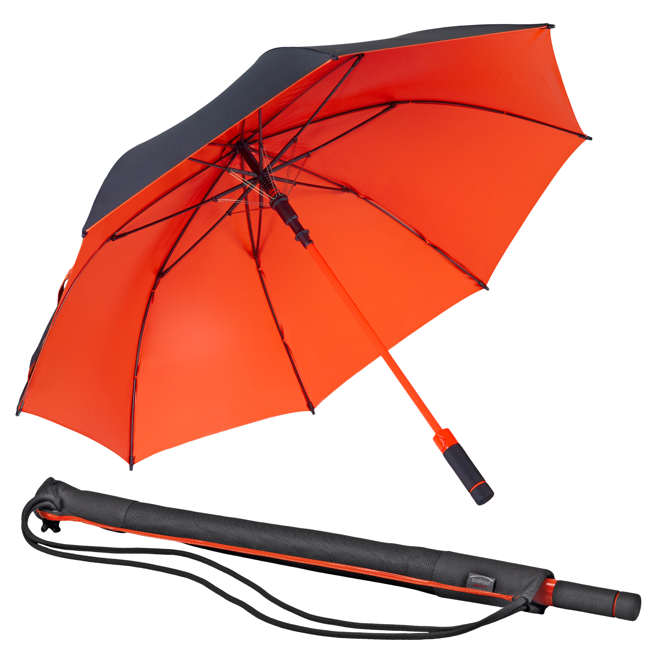 City umbrella birdiepal seasons, black / orange