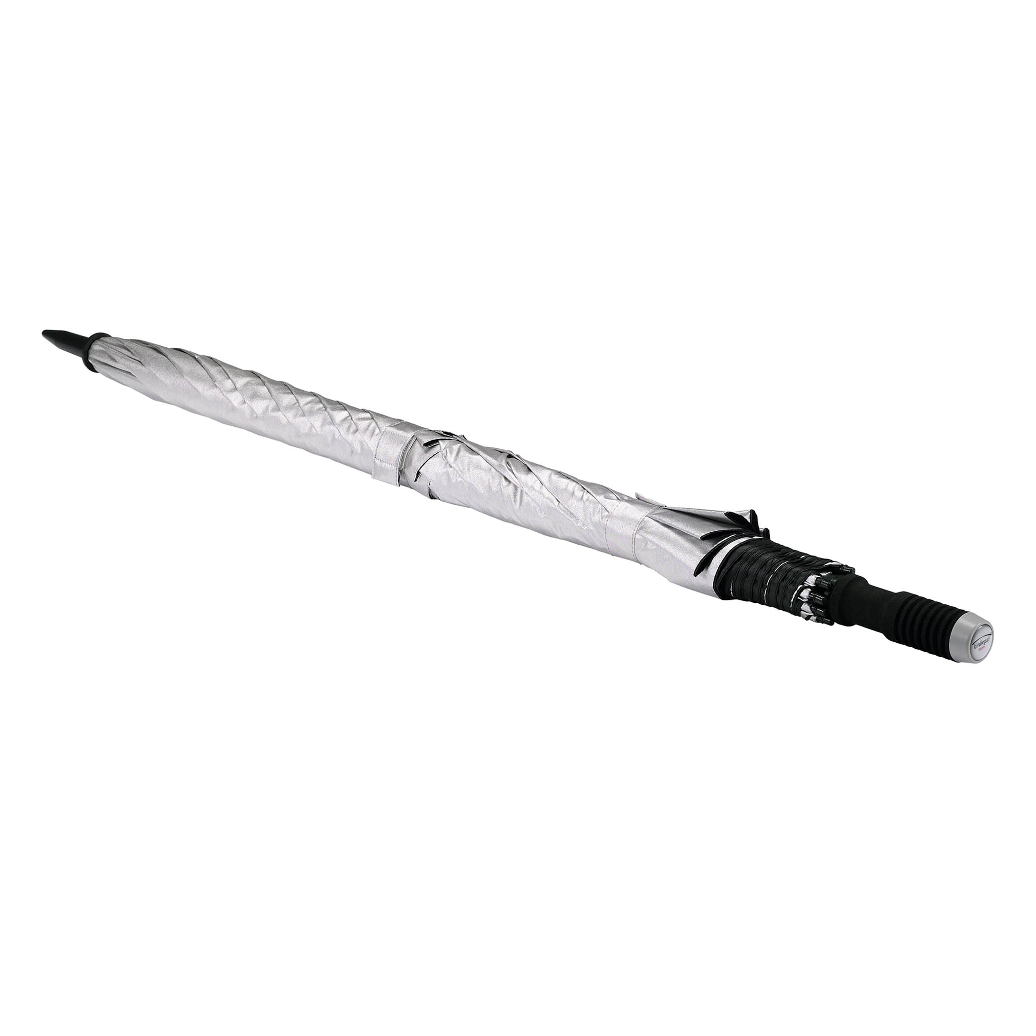Golf-Regenschirm birdiepal storm, silber, UV-Schutz 50+,  Partnerschirm, windstabilisierender Doppelbezug, XXL-Größe
